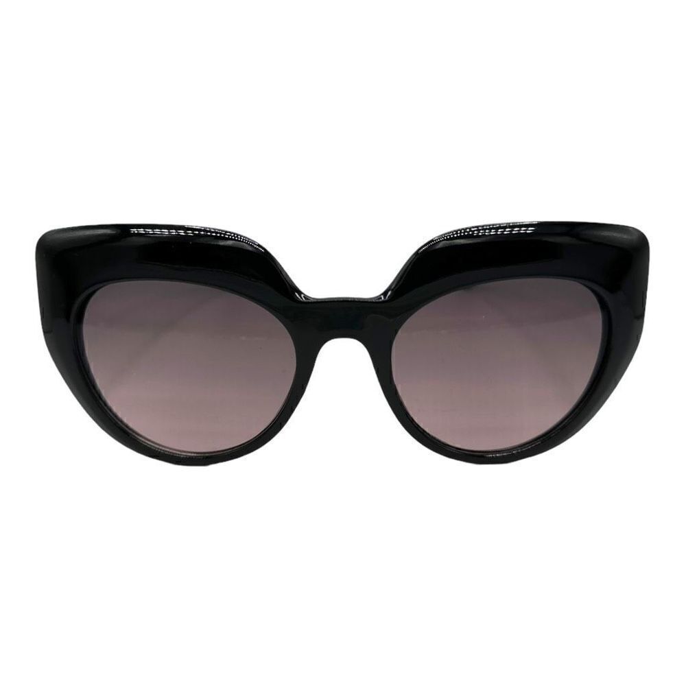 Plastic cat eye sunglasses black & purple frame